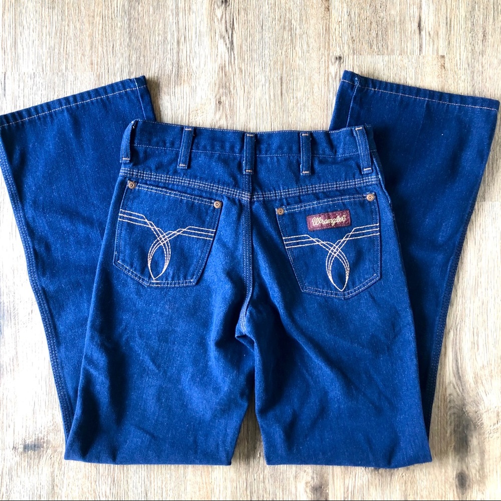 VTG 70s Wrangler Western Bootcut Flare Denim Jeans